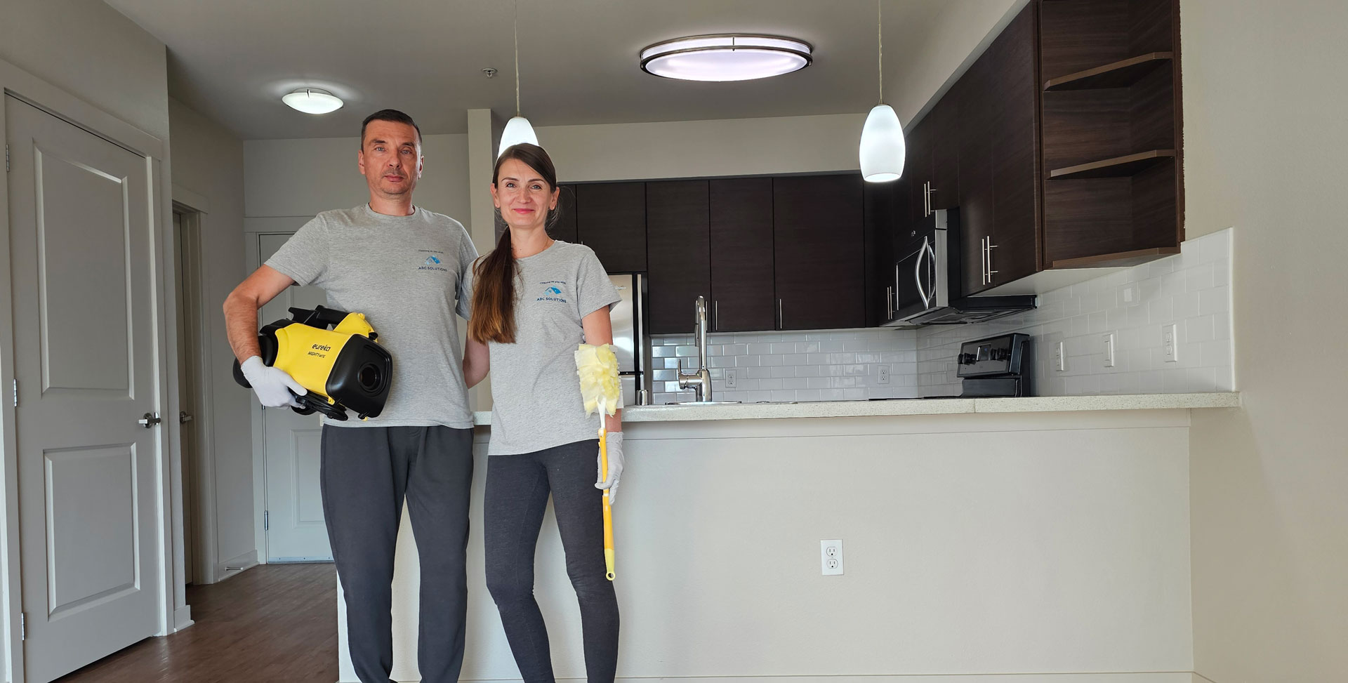 The ABC Solutions cleaning team, ready to care for your home